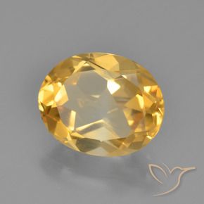 9,17 ctw natürlicher Mittelgold Citrin, Oval, VVS-VS