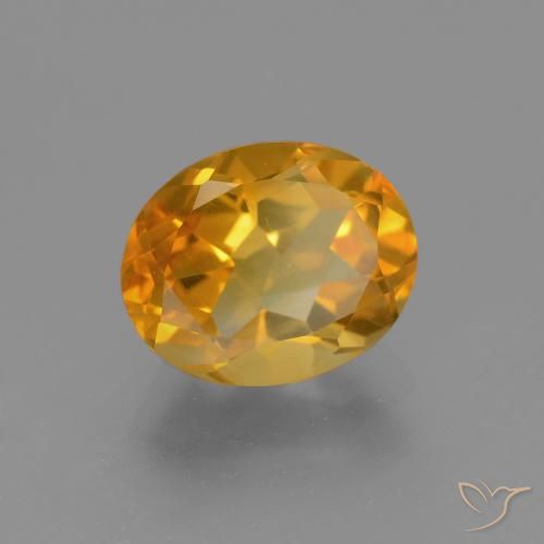 9,17 ctw natürlicher Mittelorange Citrin, Oval, VVS-VS