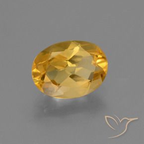 9,17 ctw natürlicher Orange-Gold Citrin, Oval, VVS-VS