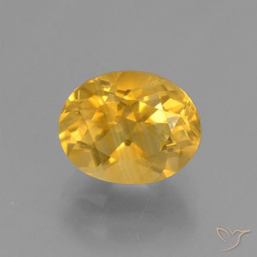 2.57ct Natürlicher Helles Gold Citrin, Oval, VVS-VS
