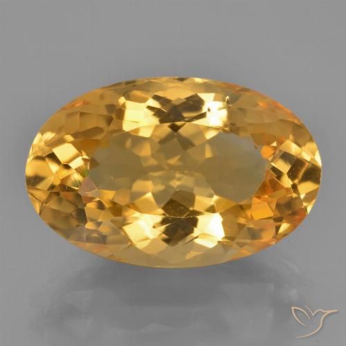 9,75 ctw natürlicher goldener Citrin, Oval Schliff, VVS