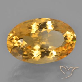 9,75 ctw natürlicher goldener Citrin, Oval Schliff, VVS