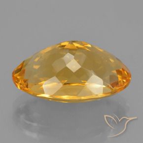 9,75 ctw natürlicher goldener Citrin, Oval Schliff, VVS