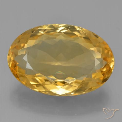9.54ct Natürlicher Mittel-Dunkelgold Citrin, Oval, VVS