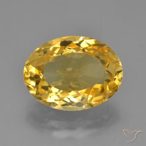 6.16ct Natürlicher Golden Citrin, Oval, VVS