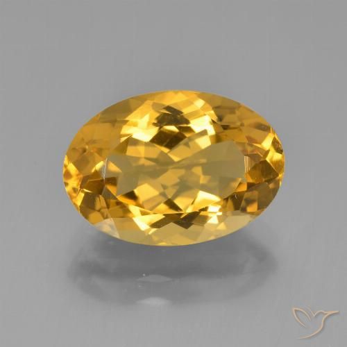 4.58ct Natürlicher gold-orange Citrin, Oval, VVS