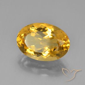 9,17 ctw natürlicher gold-orange Citrin, Oval, VVS