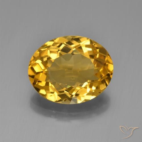 4.59ct Natürlicher Golden Citrin, Oval, VVS