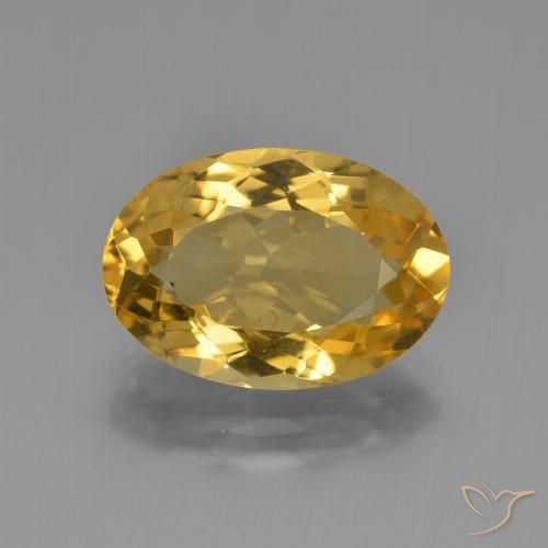 4.34ct Natürlicher gold-orange Citrin, Oval, VVS