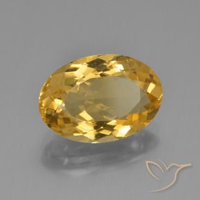 9,17 ctw natürlicher gold-orange Citrin, Oval, VVS