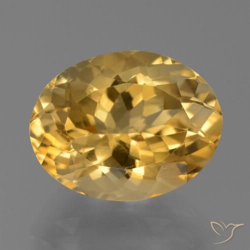 8.35ct Natürlicher Golden Citrin, Oval, VVS