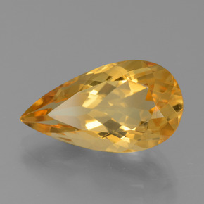 7,46 ctw natürlicher goldener Citrin, Birnenform, VVS