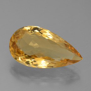 8,90 ctw natürlicher goldener Citrin, Birnenform, VVS