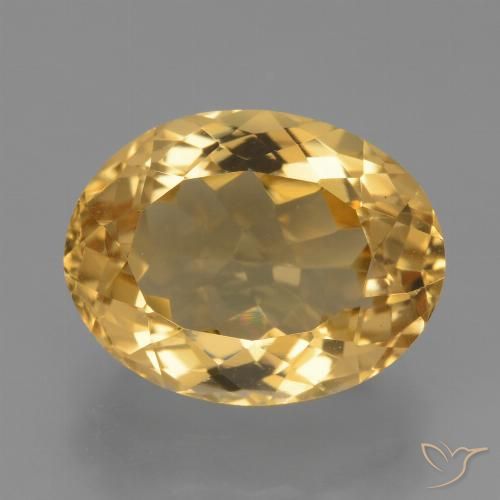 6.23ct Natürlicher Tiefes Goldorange Citrin, Oval, VVS