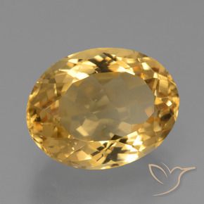 9,17 ctw natürlicher Tiefes Goldorange Citrin, Oval, VVS