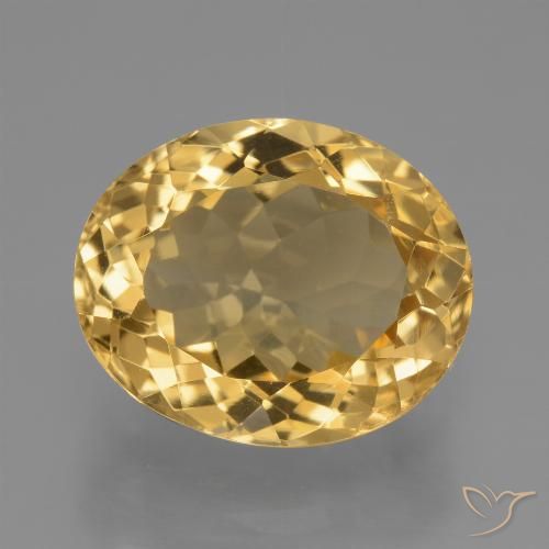 6.73ct Natürlicher Mittel-Dunkelgold Citrin, Oval, VVS