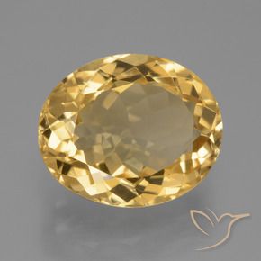 9,17 ctw natürlicher Mittel-Dunkelgold Citrin, Oval, VVS