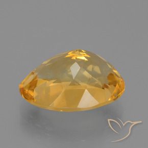9,17 ctw natürlicher Tiefes Goldorange Citrin, Oval, VVS-VS