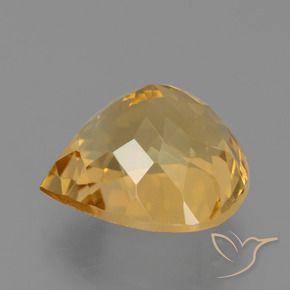9,17 ctw natürlicher Mittel-Dunkelgold Citrin, Birnenform, VVS