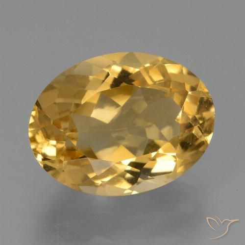 5.85ct Natürlicher Tiefes Goldorange Citrin, Oval, VVS