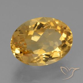 9,17 ctw natürlicher Tiefes Goldorange Citrin, Oval, VVS