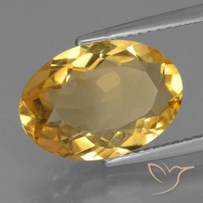 9,17 ctw natürlicher Mittel-Dunkelgold Citrin, Oval, VVS