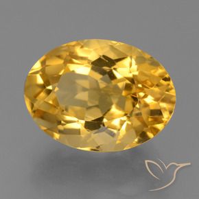 9,17 ctw natürlicher Tiefes Goldorange Citrin, Oval, VVS