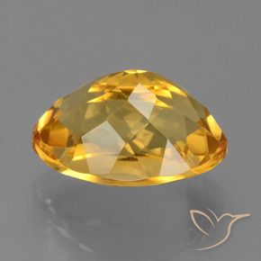 9,17 ctw natürlicher Tiefes Goldorange Citrin, Oval, VVS