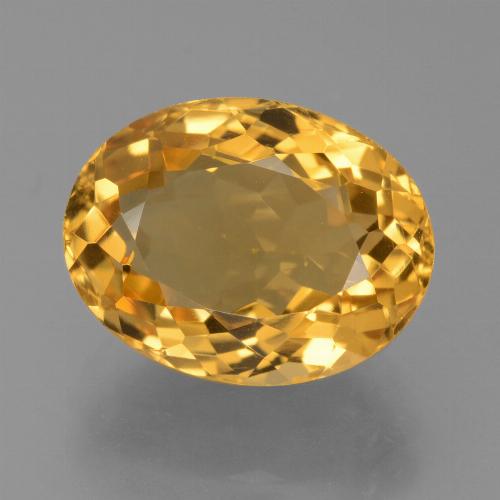 5,62 ctw natürlicher goldener Citrin, Oval Schliff, VVS