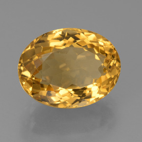 5,62 ctw natürlicher goldener Citrin, Oval Schliff, VVS