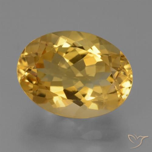 5.12ct Natürlicher Mittel-Dunkelgold Citrin, Oval, VVS