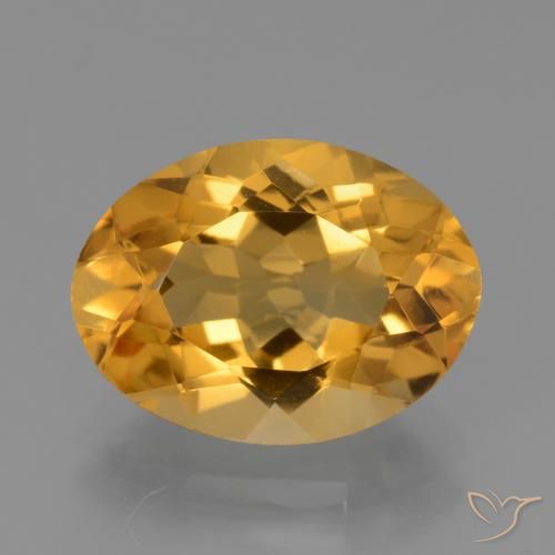 4.43ct Natürlicher Dunkelgolden Citrin, Oval, VVS