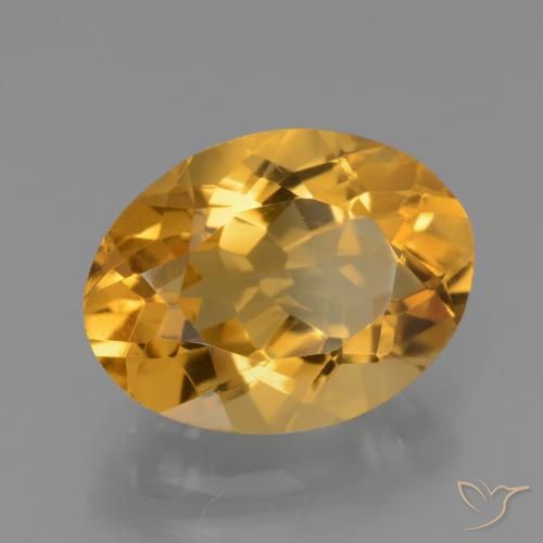 9,17 ctw natürlicher Dunkelgolden Citrin, Oval, VVS