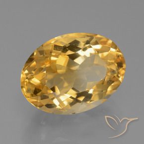 9,17 ctw natürlicher Tiefes Goldorange Citrin, Oval, VVS