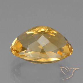 9,17 ctw natürlicher Tiefes Goldorange Citrin, Oval, VVS