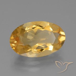9,17 ctw natürlicher Mittel-Dunkelgold Citrin, Oval, VS