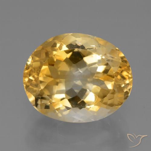 3.90ct Natürlicher Golden Citrin, Oval, VVS-VS