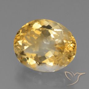 9,17 ctw natürlicher Golden Citrin, Oval, VVS-VS