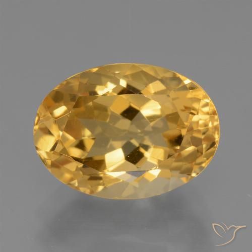 3.87ct Natürlicher Mittel-Dunkelgold Citrin, Oval, VVS