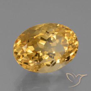 9,17 ctw natürlicher Mittel-Dunkelgold Citrin, Oval, VVS
