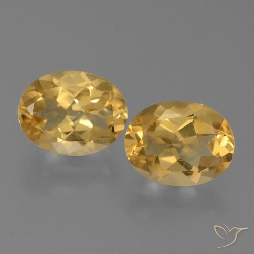 4.14ctw Natürlicher gold-orange Citrin, Oval, VVS-VS
