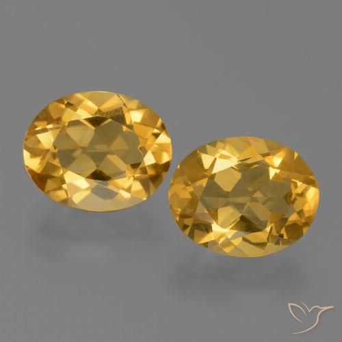 3.04ctw Natürlicher Dunkelgolden Citrin, Oval, VS