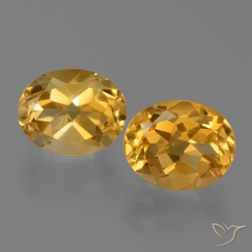 4.96ctw Natürlicher Orange-Gold Citrin, Oval, VVS-VS