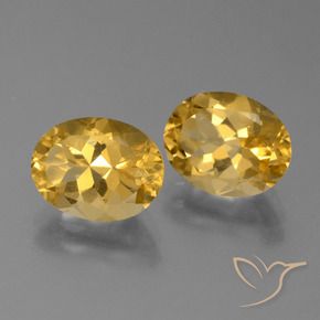 5.05 ct natürliche gold-orange Citrin-Edelsteine, Oval, VVS