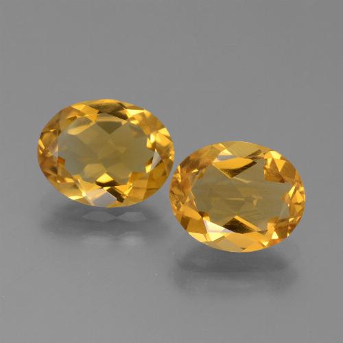 3.93 ct natürliche Tiefes Orange-Gold Citrin-Edelsteine, Oval Schliff, VVS-VS