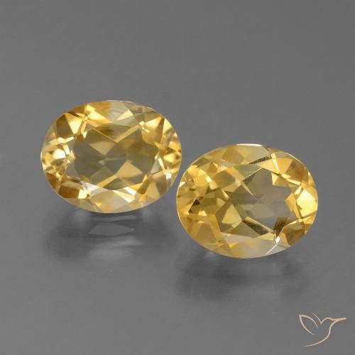 4.46ctw Natürlicher gold-orange Citrin, Oval, VVS-VS