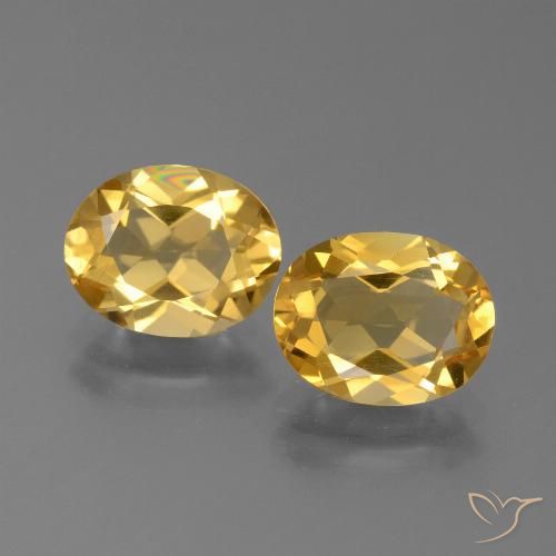 4.20ctw Natürlicher gold-orange Citrin, Oval, VVS-VS