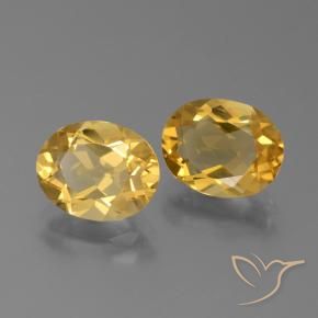 4.20 ct natürliche gold-orange Citrin-Edelsteine, Oval, VVS-VS