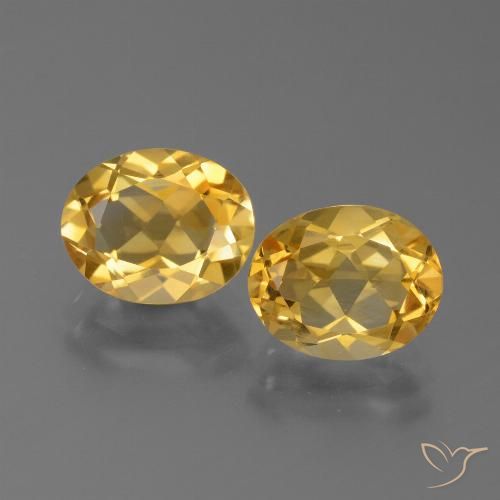 4.52ctw Natürlicher Mittel-Dunkelgold Citrin, Oval, VVS-VS