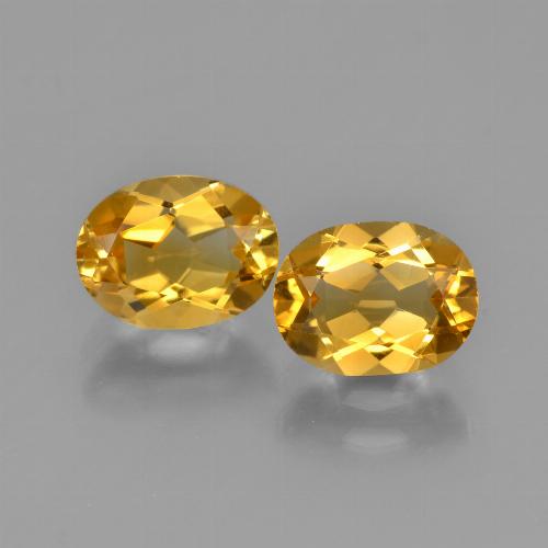 2,33 ct natürliche goldener Citrin-Edelsteine, Oval Schliff, VVS